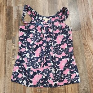 Banana Republic Floral Tie Top